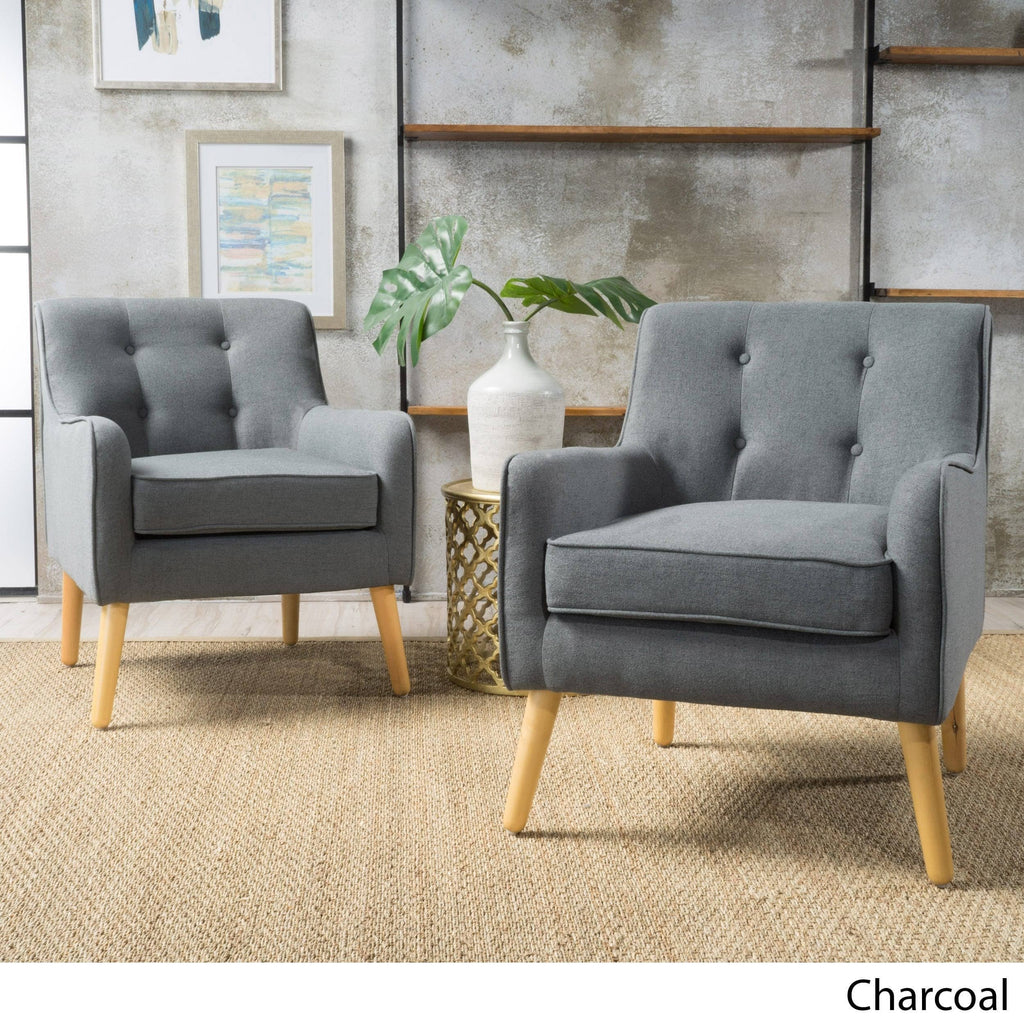 Charcoal Fabric Arm Chair (Set of 2) J9806