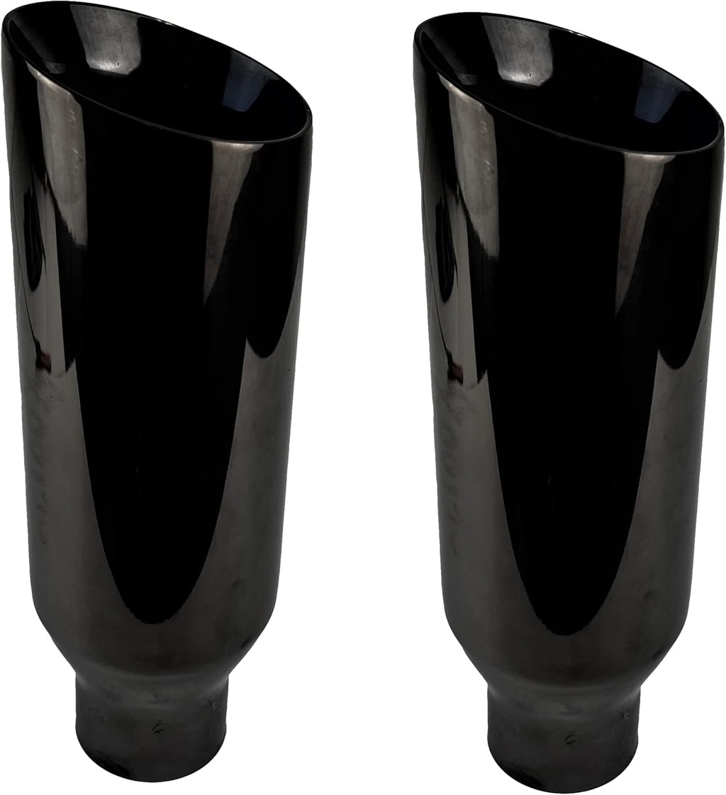 2.5" to 4" Stainless Steel Double Wall Chrome Polished Exhaust Tip 2-Pack P379214