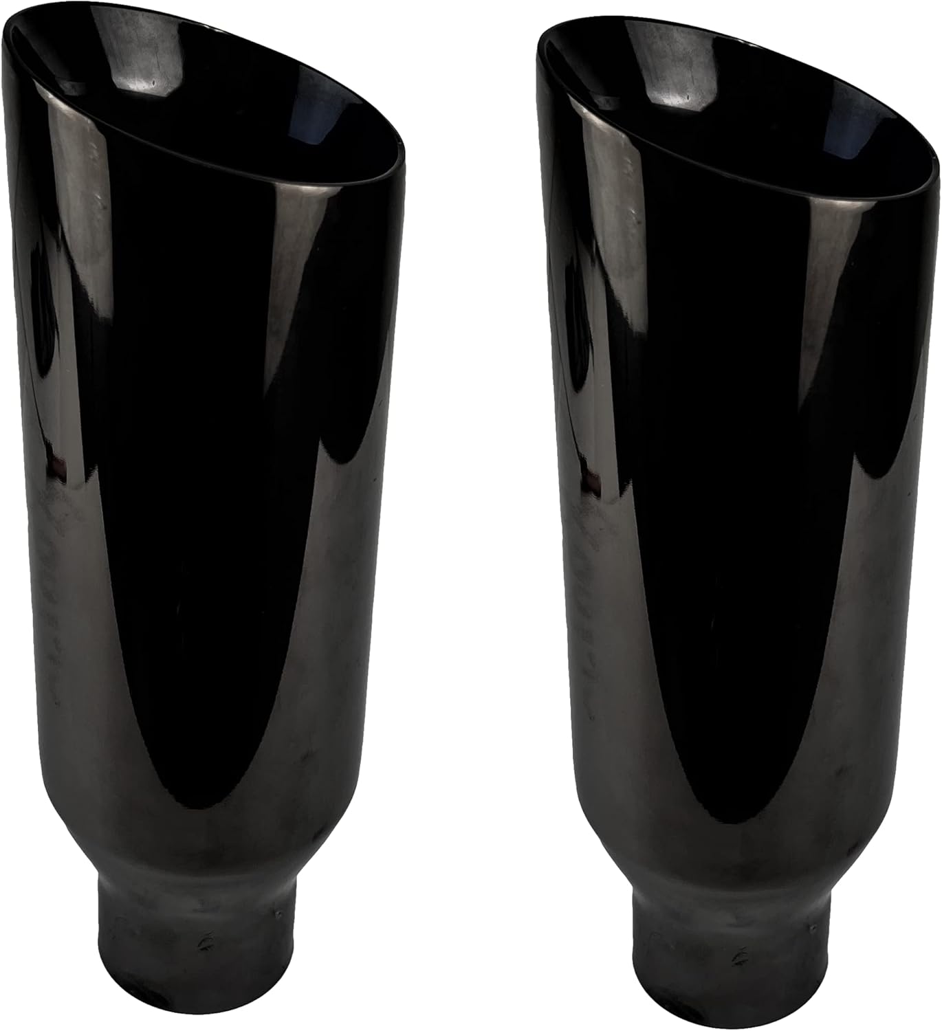 2.5" to 4" Stainless Steel Double Wall Chrome Polished Exhaust Tip 2-Pack P379214