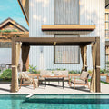 Louvered Pergola with Mosquito Netting R6791