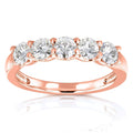 14K Rose Gold Moissanite Bridal Wedding Band L695452