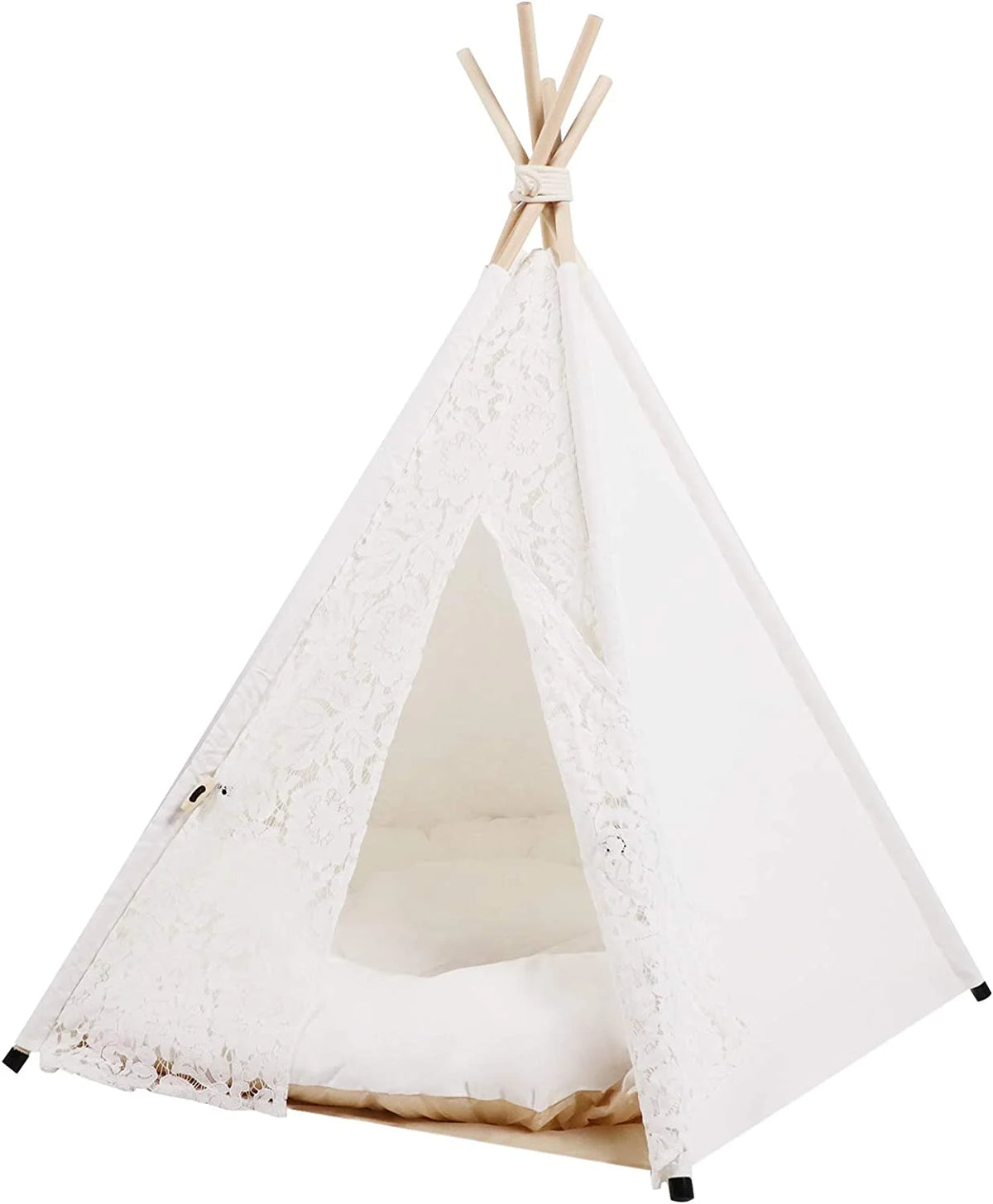 Pet Teepee Tent with Luxury Cushion, L, Washable T162