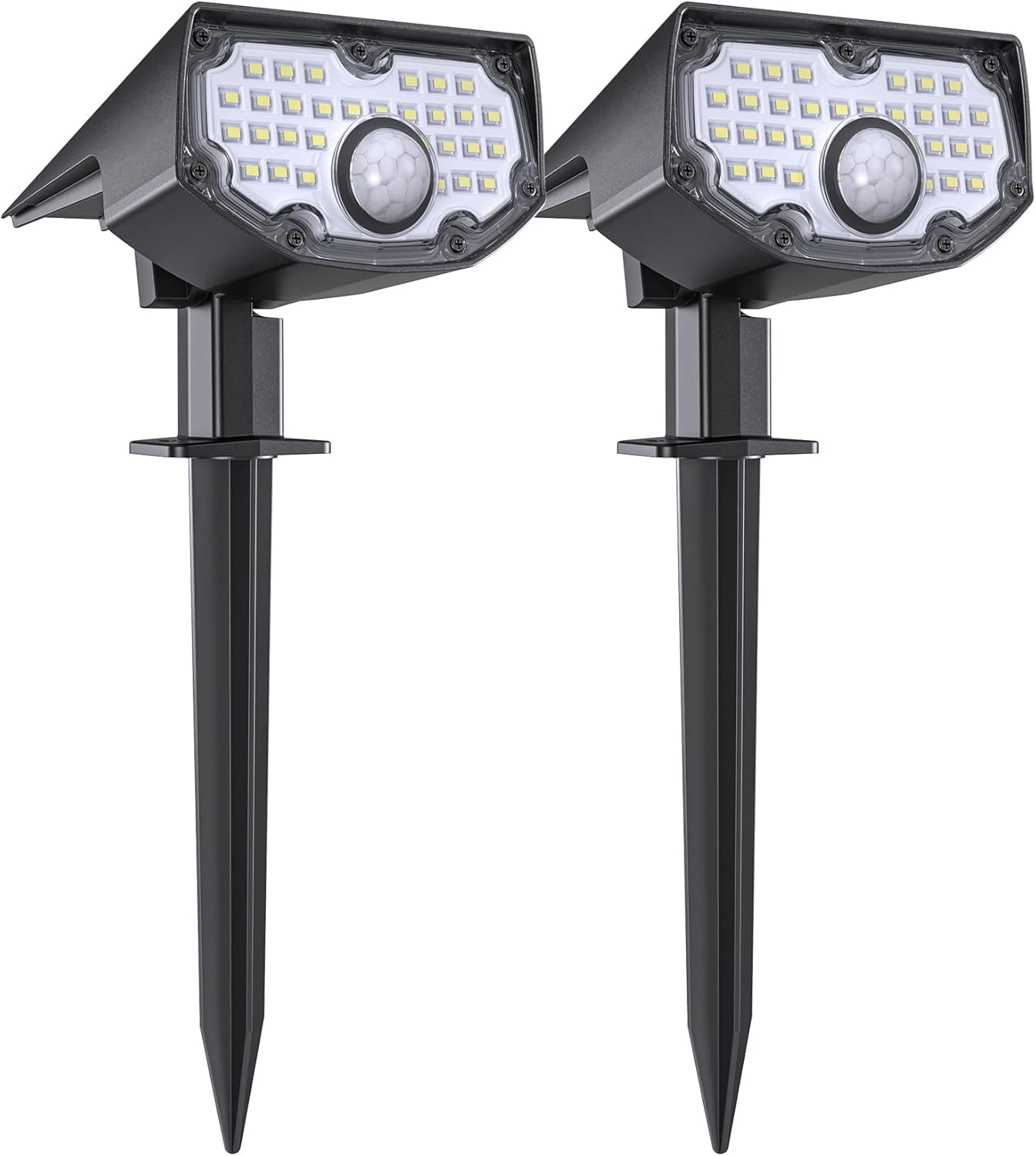 4 Pack Cold White Solar Powered Motion Sensor Outdoor Spot Lights P4385