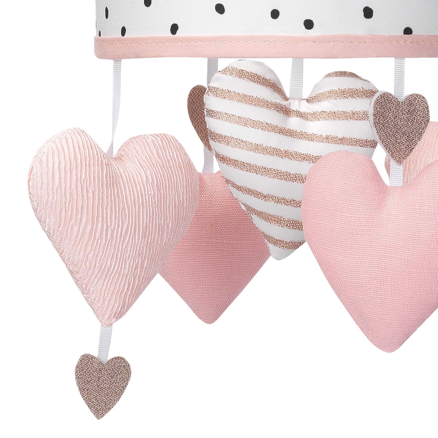 Pink/White Musical Baby Crib Mobile E8036