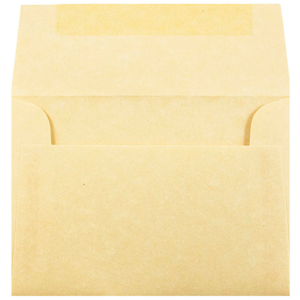 4Bar A1 Invitation Envelopes, 3 5/8 x 5 1/8, Parchment Antique Gold Recycled, 1000/Carton, Yellow Y1122
