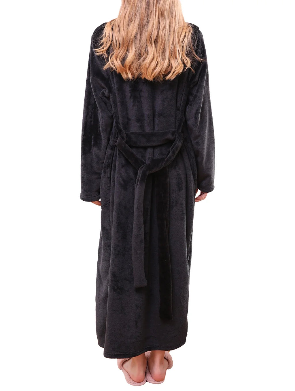 Maxi Length Soft Robe Pajama with Waist Tie L496225