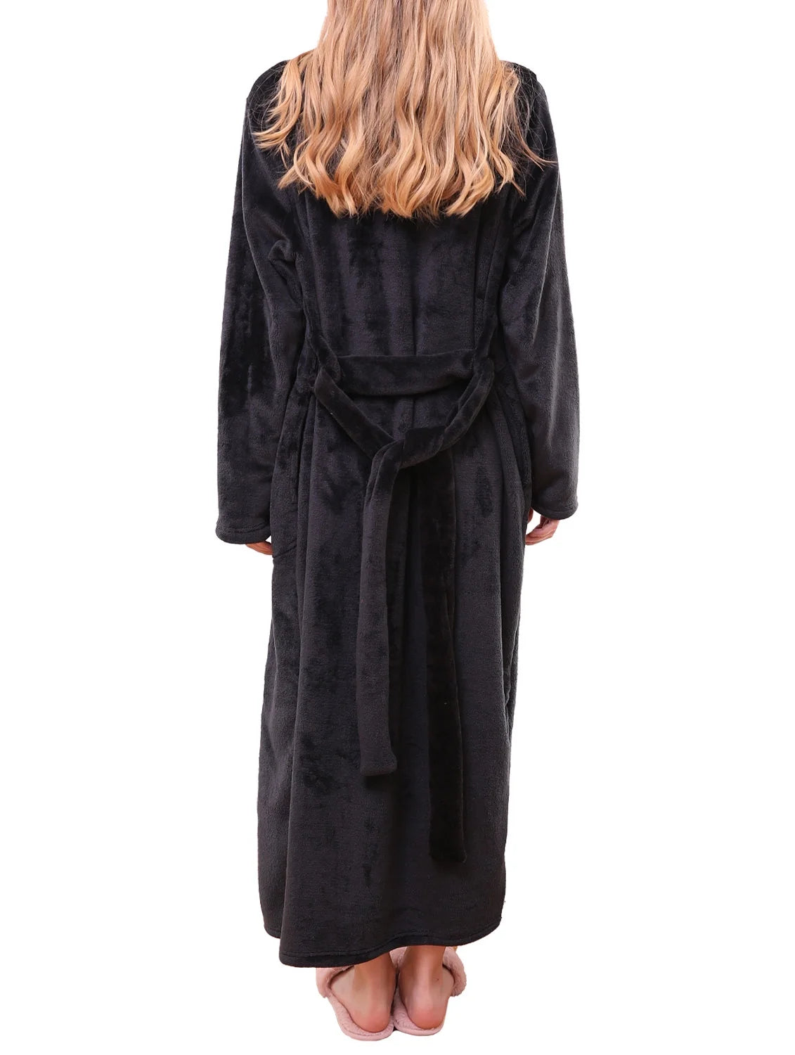 Maxi Length Soft Robe Pajama with Waist Tie L496225