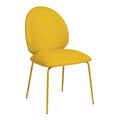Yellow Vegan Leather Kitchen Chairs Set of 2 X35727