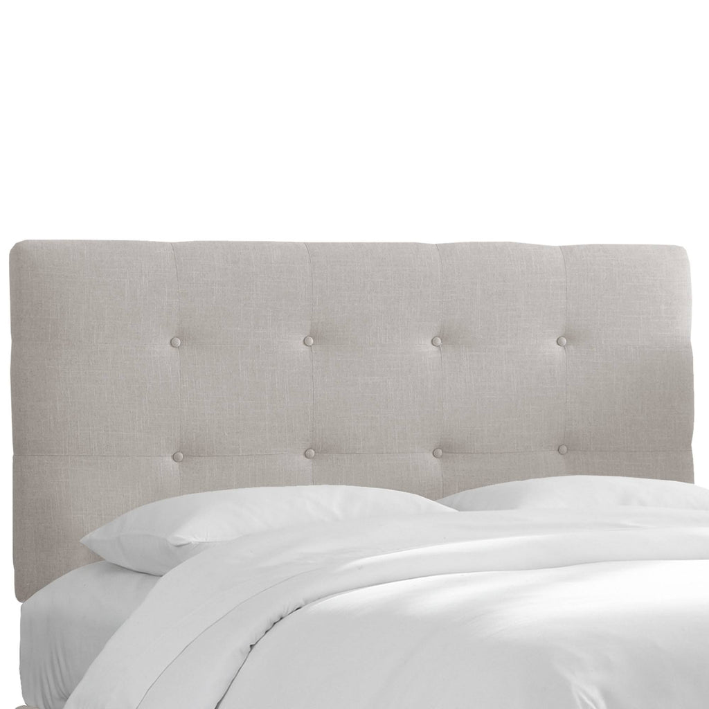 California King Headboard Feather Gray Linen L333