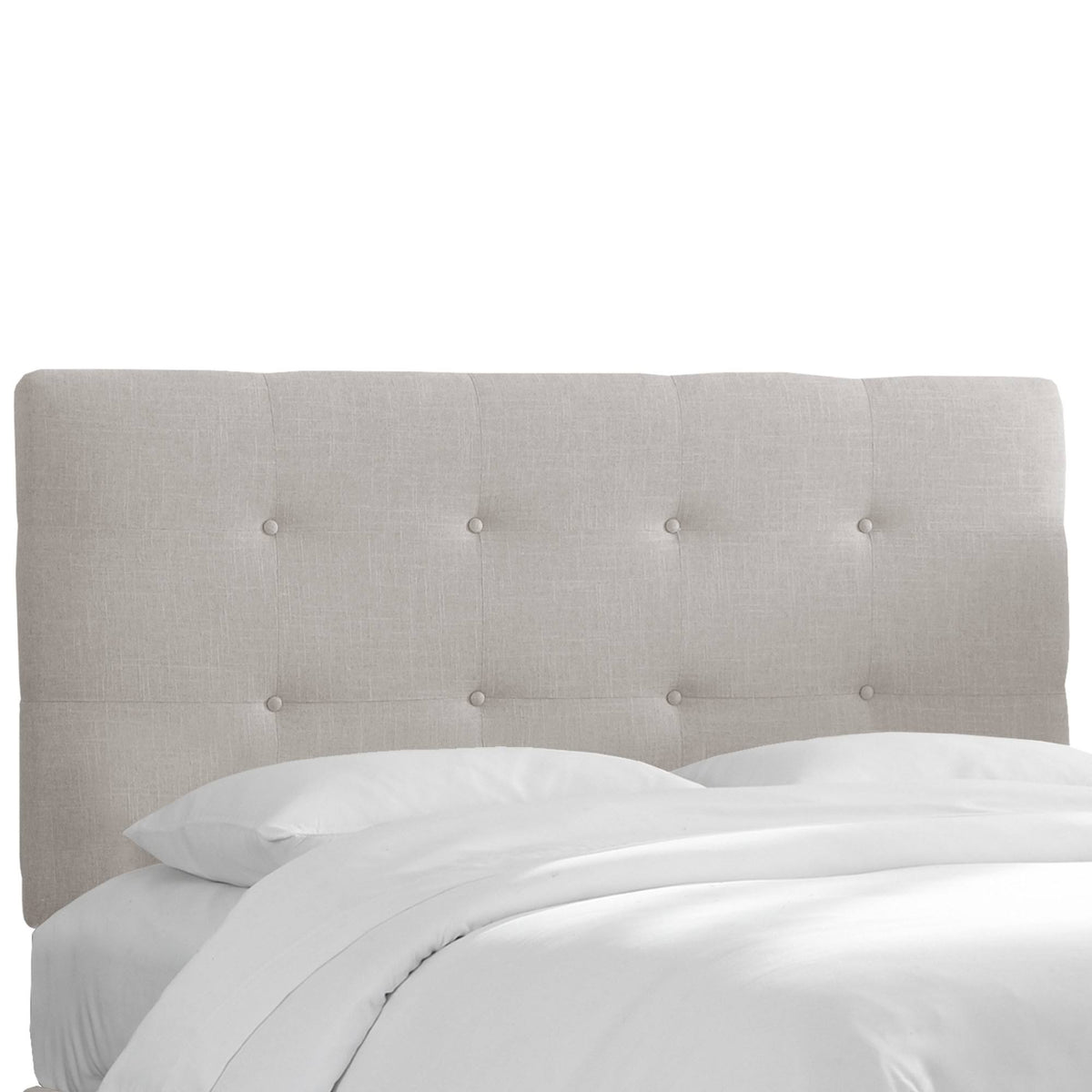 California King Headboard Feather Gray Linen L333
