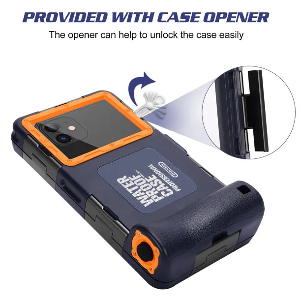 Waterproof Protective Case for Phones Up to 6.9 Inch with Lanyard M2887