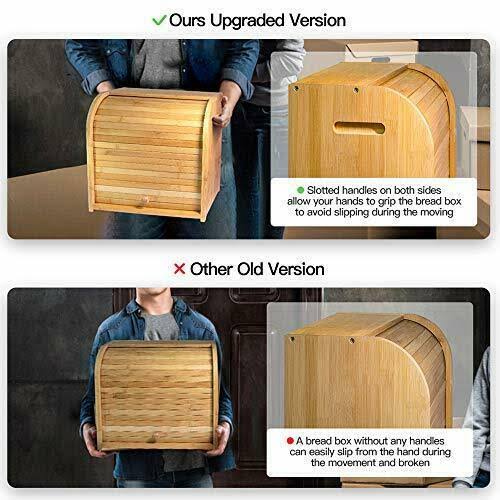 Bamboo 2 Layer Rolltop Bread Box M212