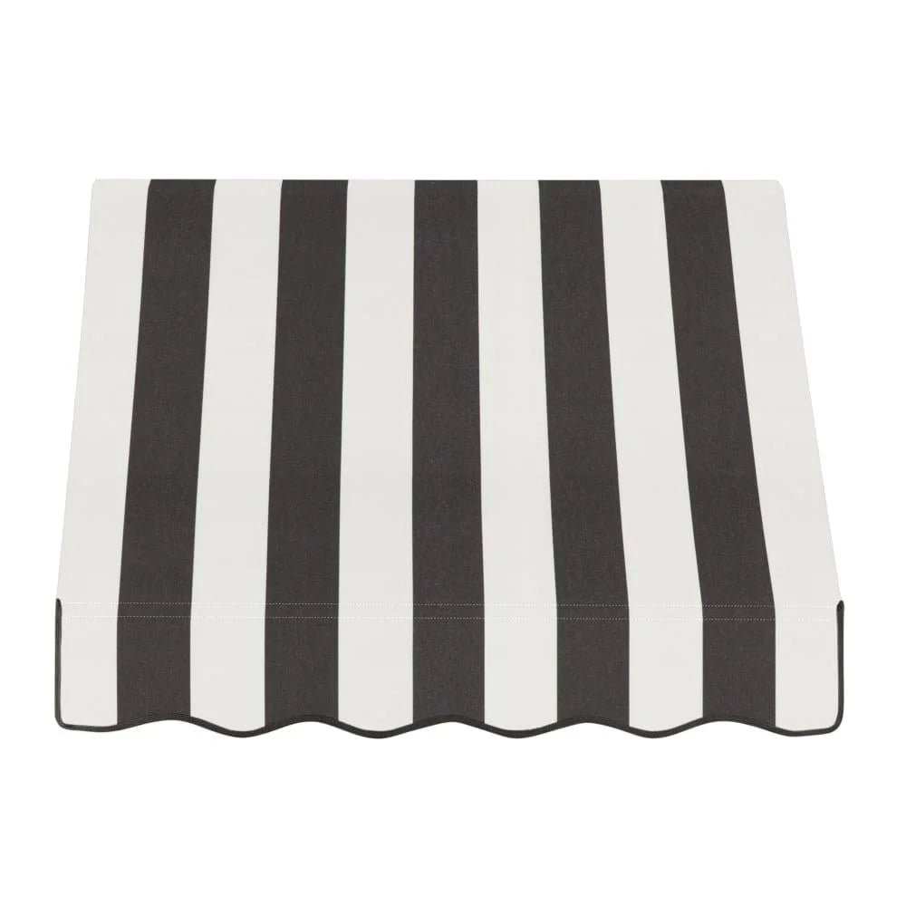Black/White Stripe Acrylic Fixed Awning L462