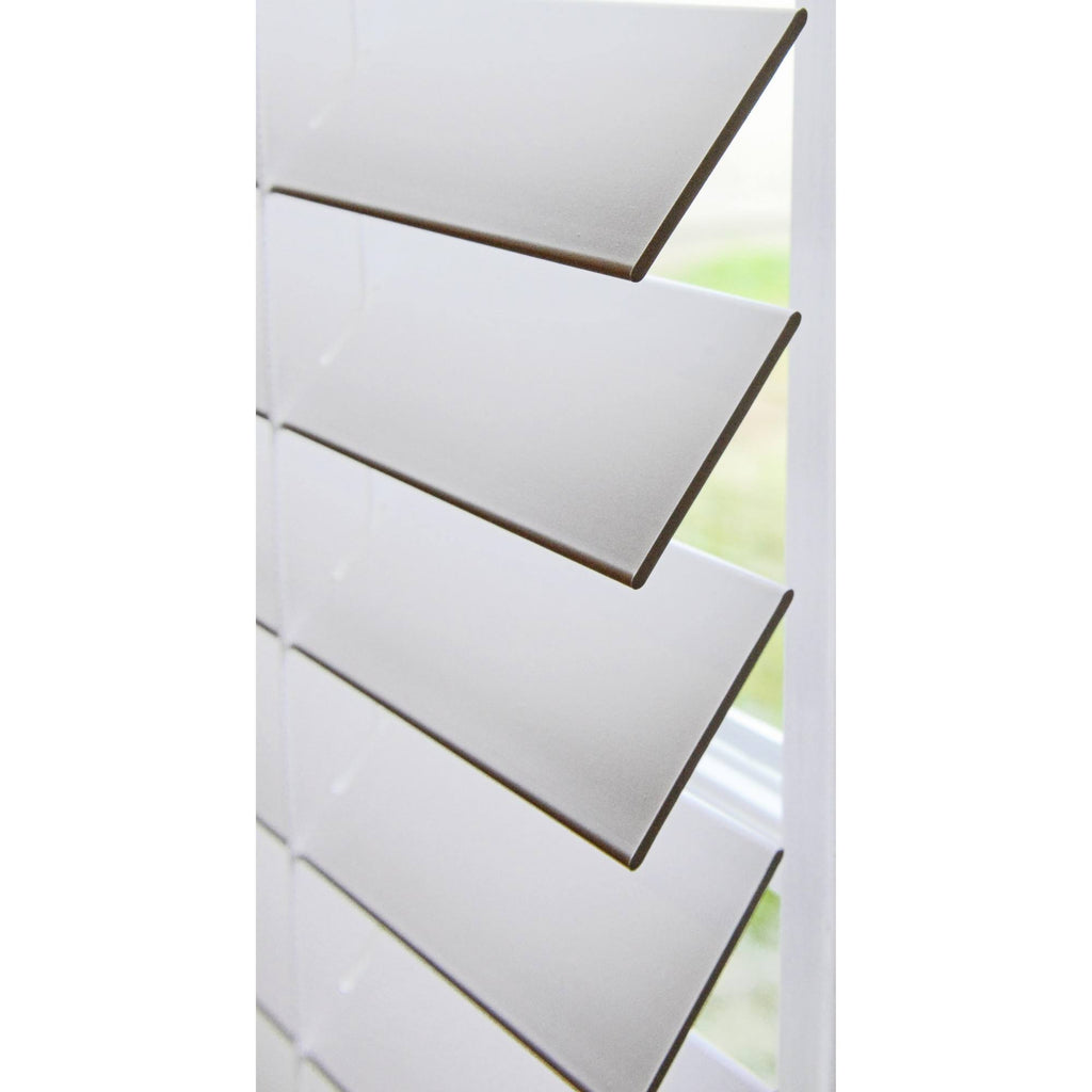 White Faux Wood Cordless Blinds T8041