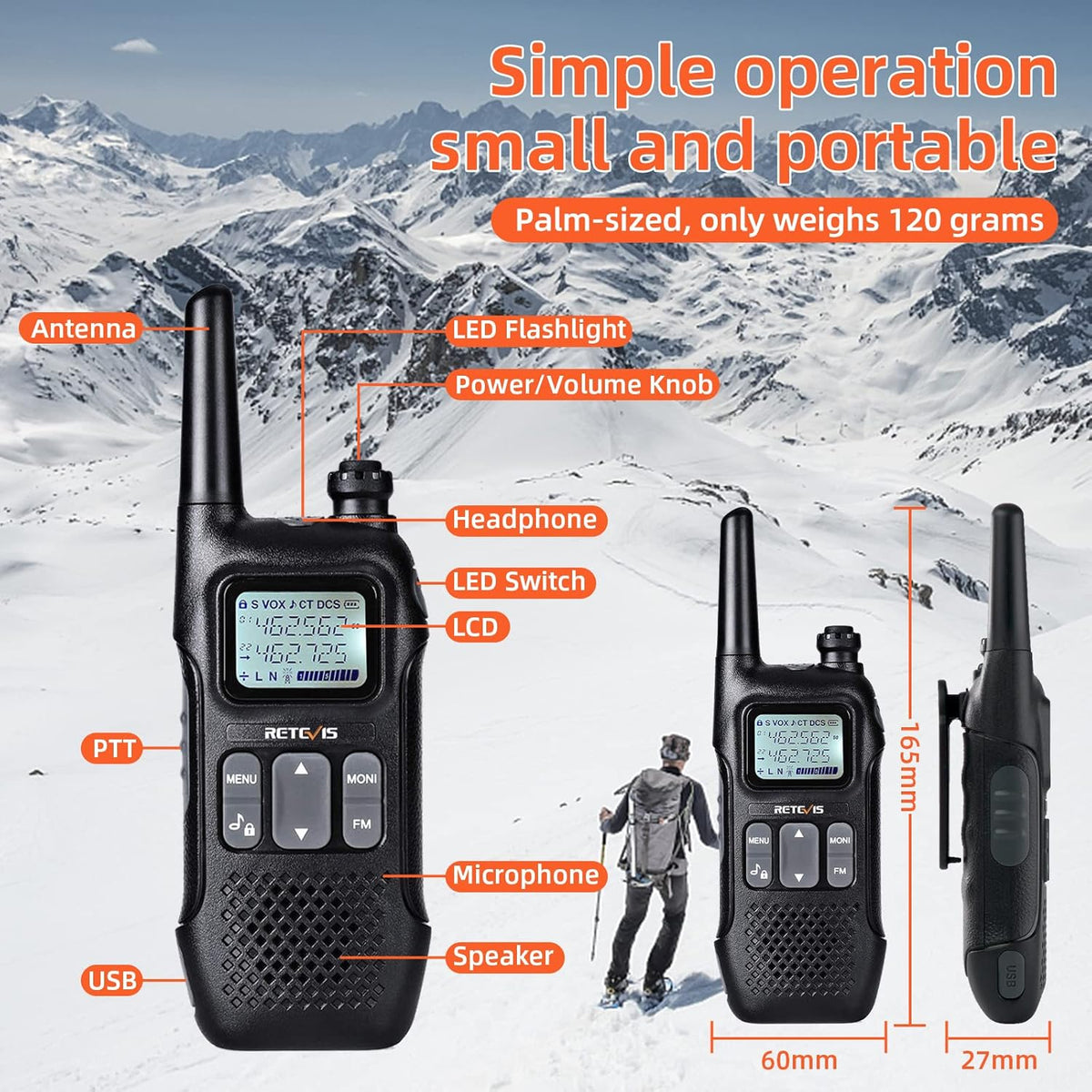 4 Pack Rechargeable Two Way Radio Walkie Talkies A23412