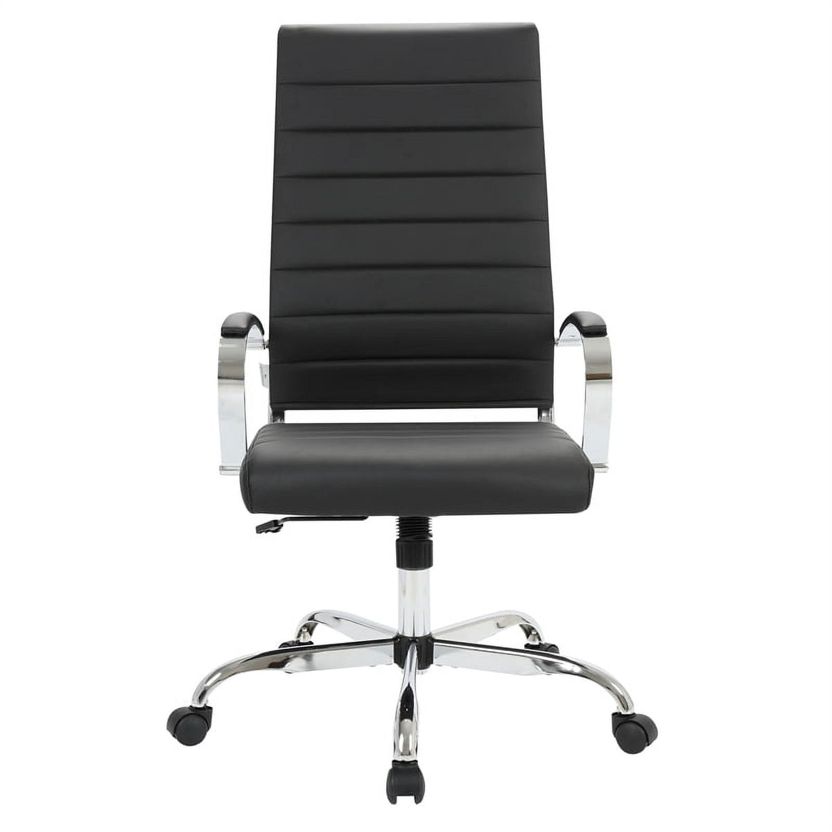 Black Leather High-Back Swivel Office Chair V6768