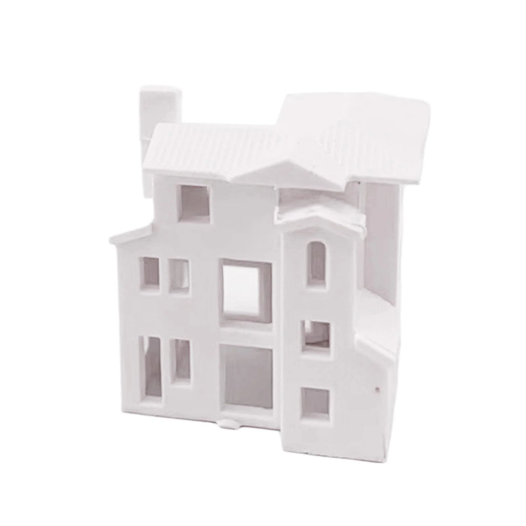 Miniature Dollhouse Scenes Building Train Unpainted House Decoration P2018