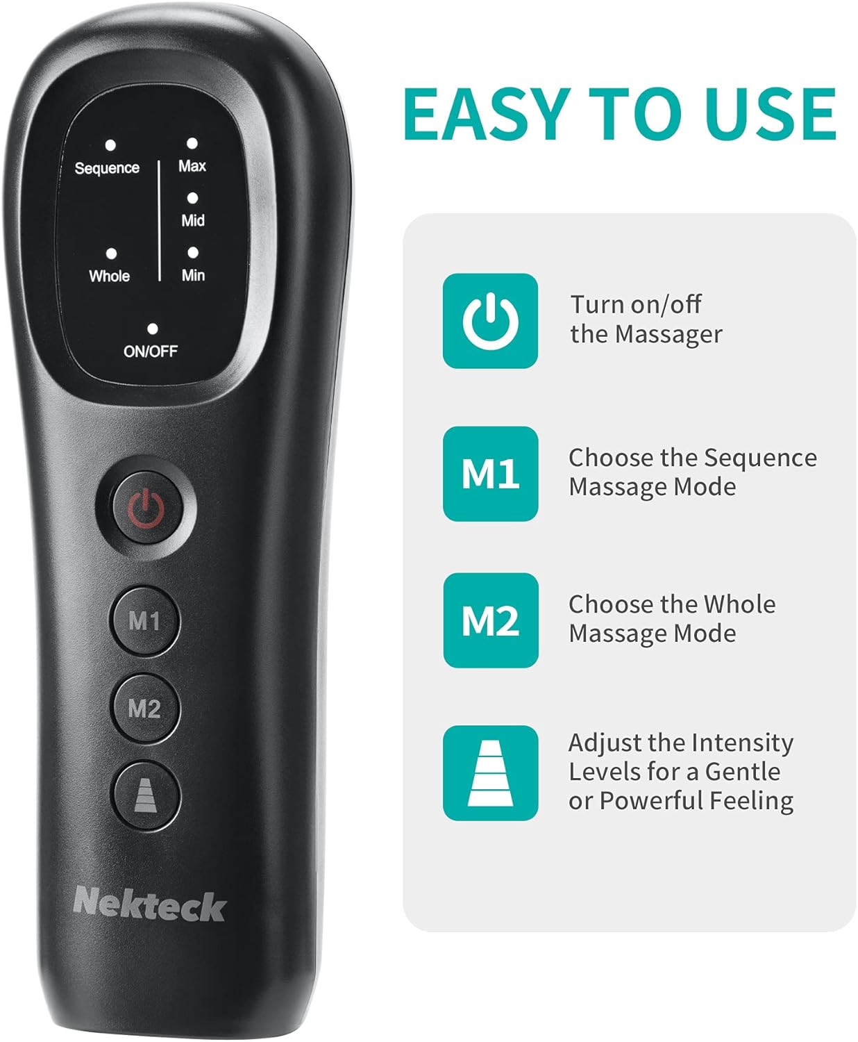 Leg Massager with Air Compression, Foot and Calf Massage Machine with Hand-held Controller 2 Modes 3 Intensities, Adjustable Leg Wraps Z804563