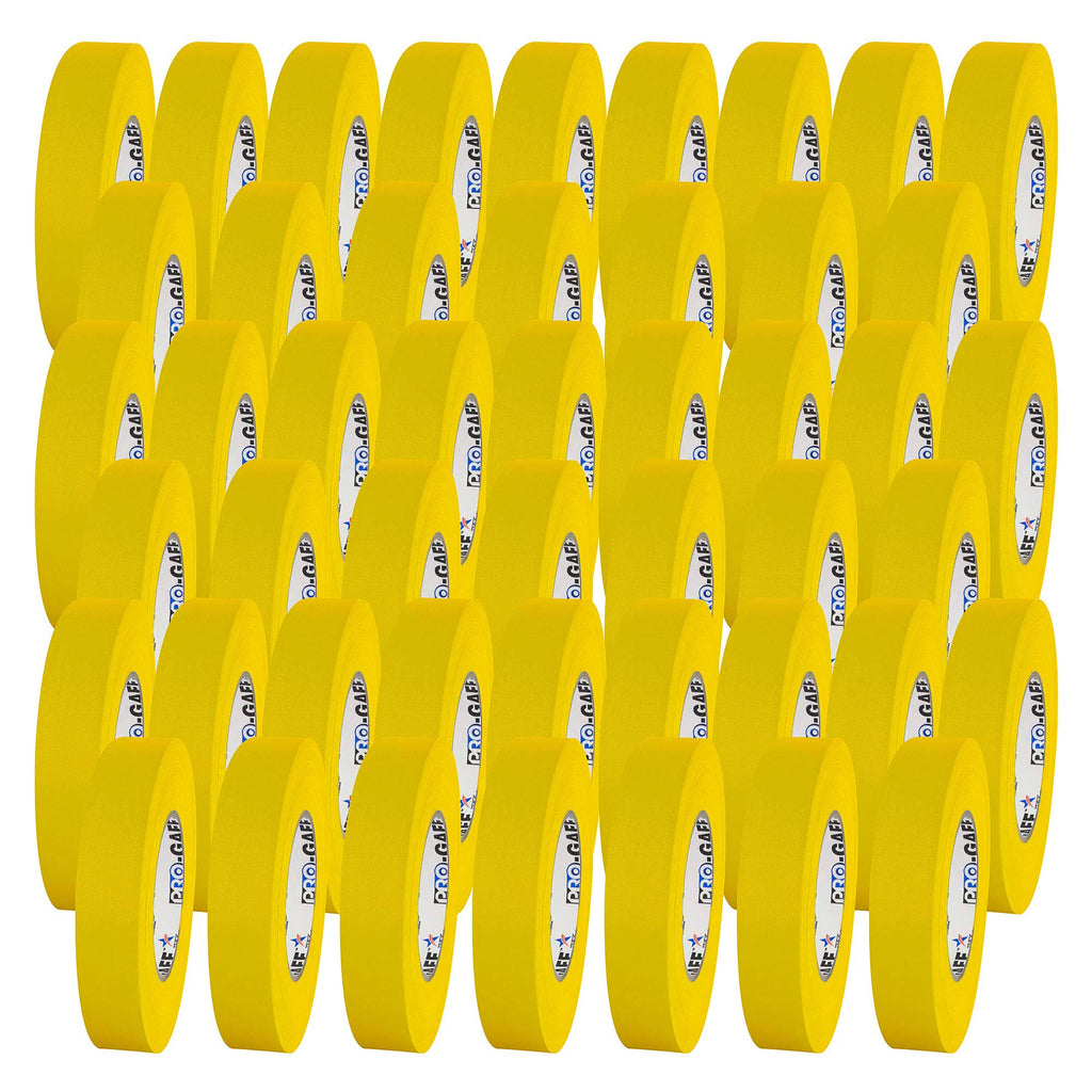 Yellow Gaffers Tape 1x22 x 50 Yard Roll (Pack of 48) W41462