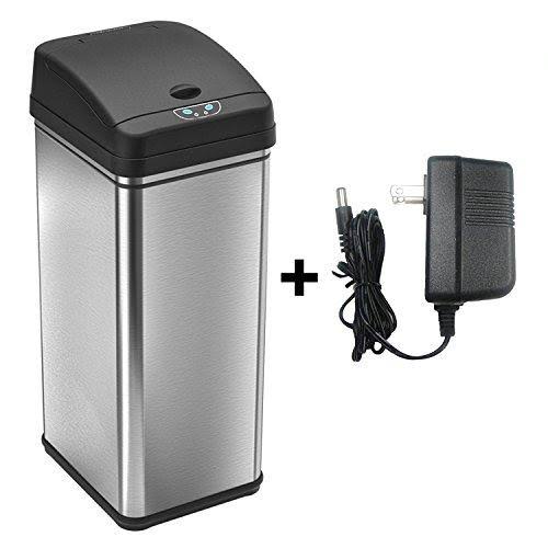 13 Gallon Stainless Steel Automatic Kitchen Trash Can B6905