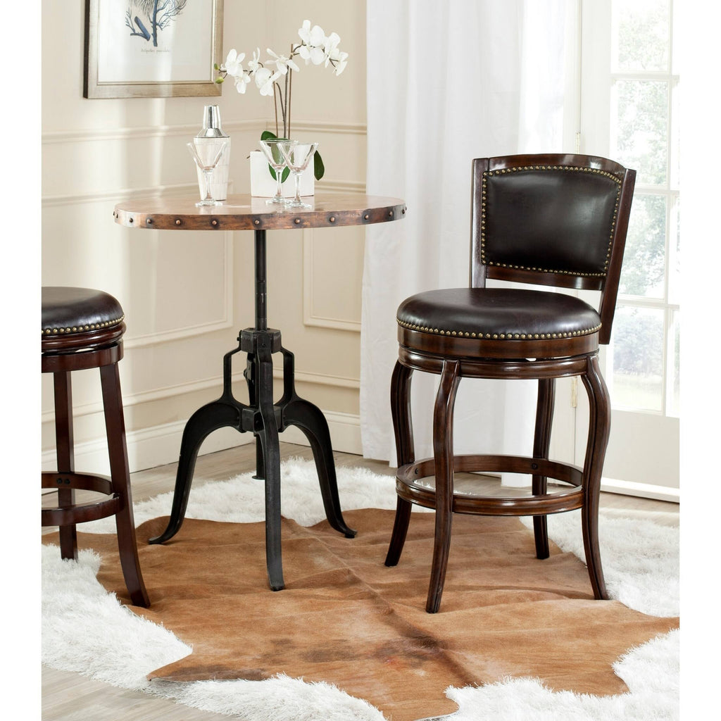 Espresso Brown Swivel Bar Stool O916002