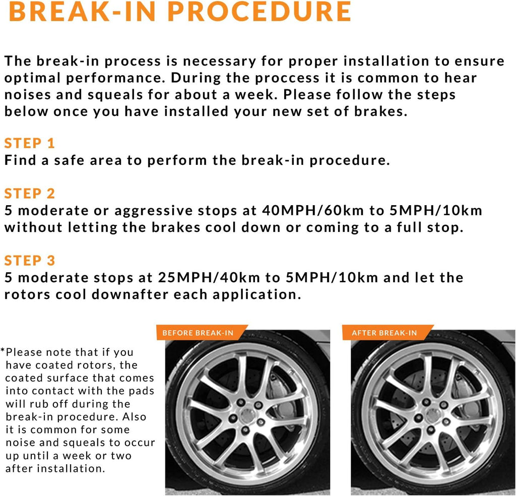 Front + Rear Carbon Ceramic Brake Rotors with Pads G5789