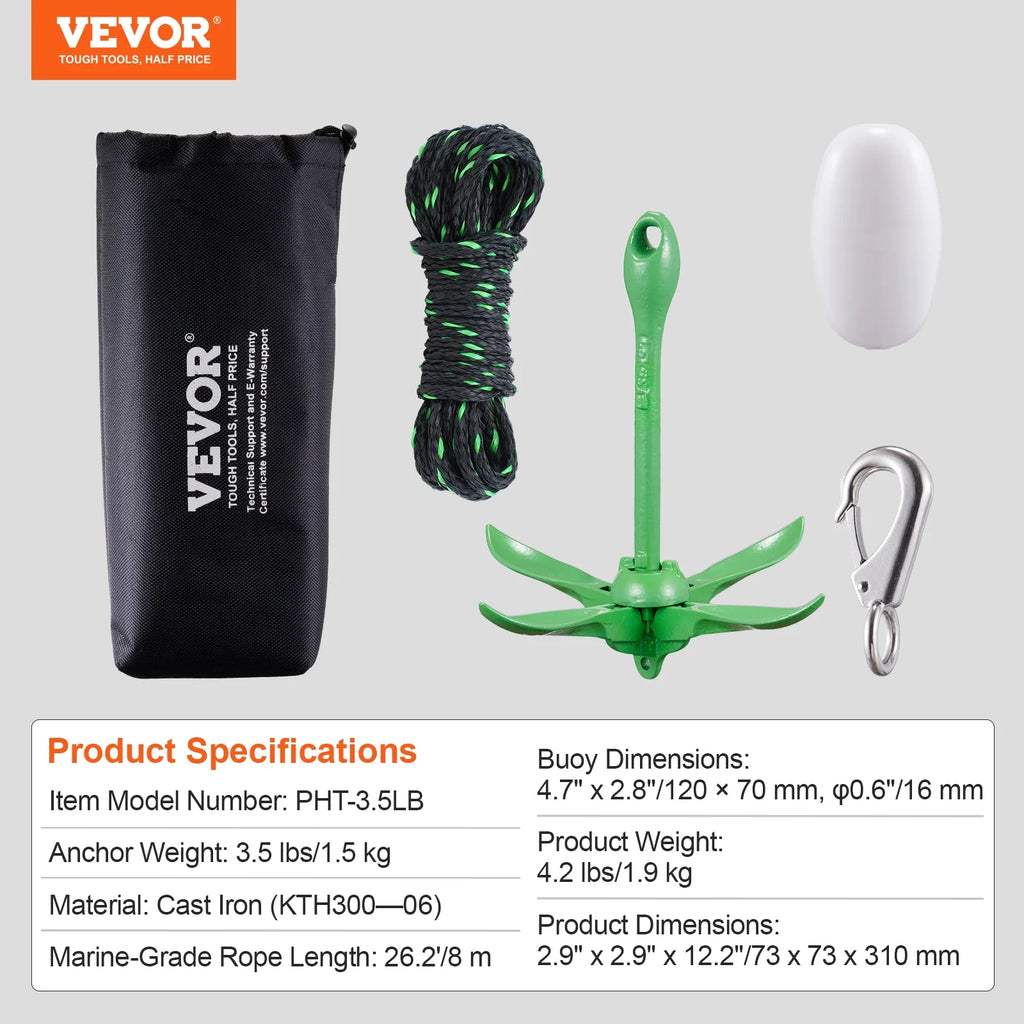 Paddle Board Anchor Kit with 26.2 ft Rope and Buoy V974596