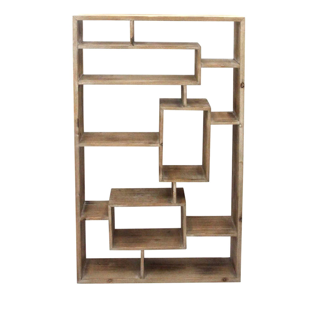 Brown Wooden Wall Shelf W20891