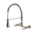 Brushed Nickel Wall-Mount Pull-Down Kitchen Faucet I3937