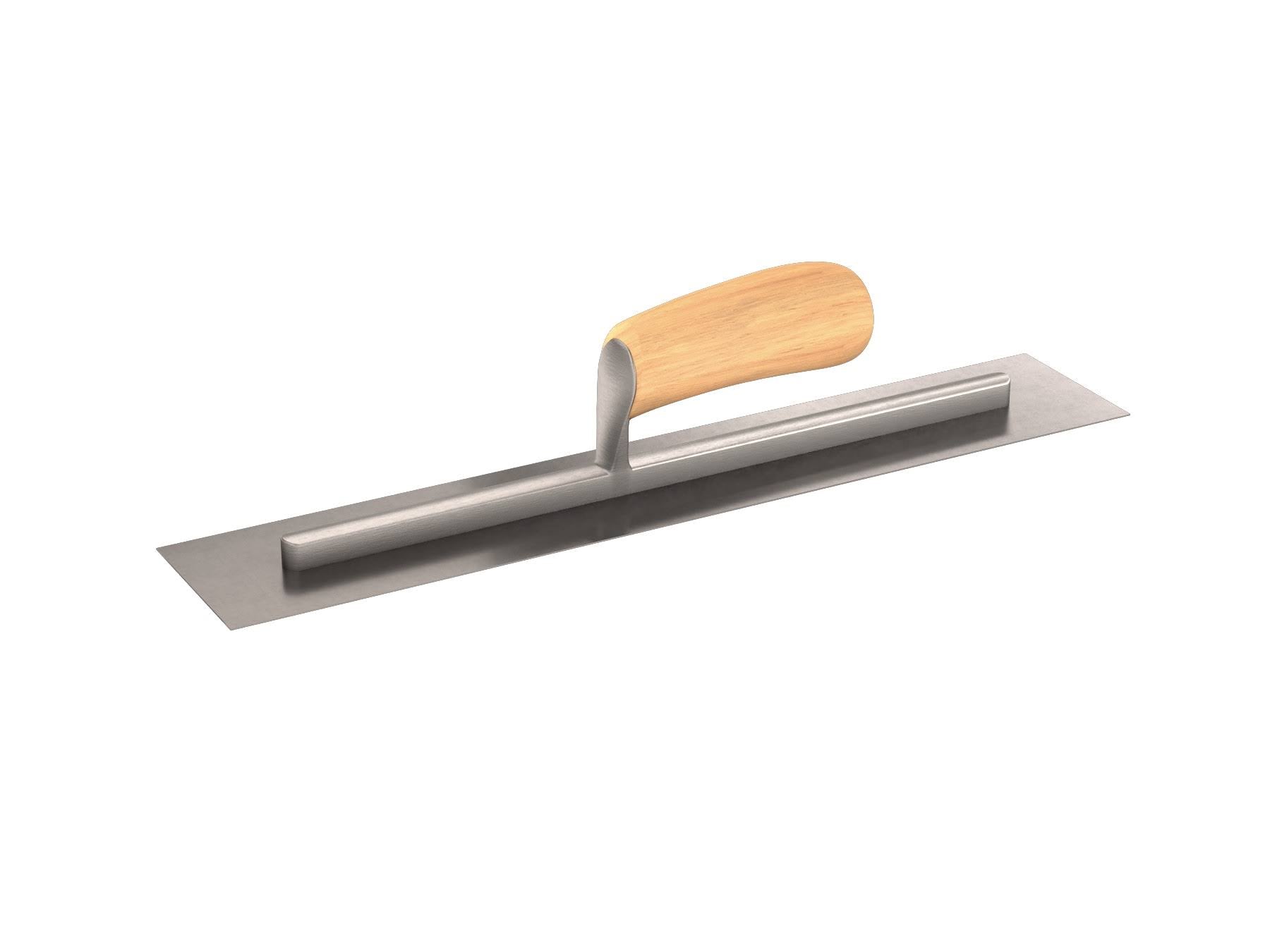 Carbon Steel Finish Trowel with Wood Handle O84625