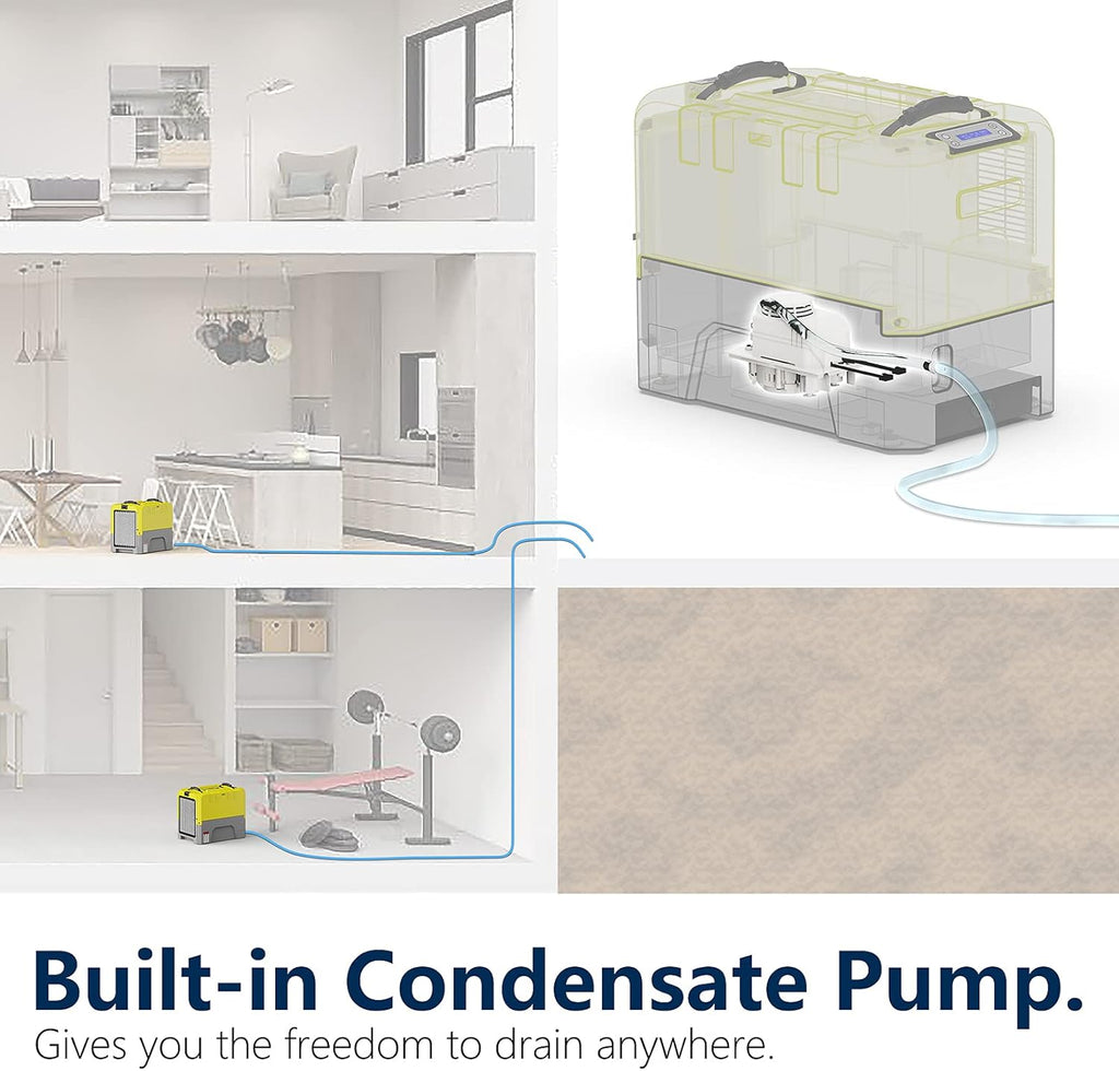 180 PPD Commercial Dehumidifier with Pump Drain Hose V8973