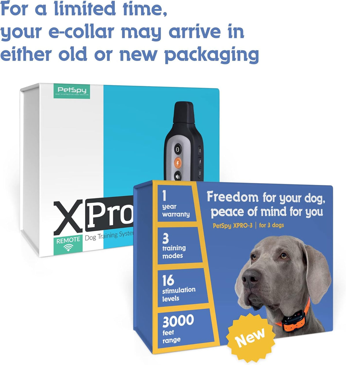 3 Dog Remote Training Collar with Vibration and Beep E838