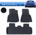 3Pcs/Set Black All Weather Waterproof Floor Liners for Tesla Model Y T62145