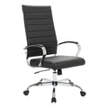Black Leather High-Back Swivel Office Chair V6768
