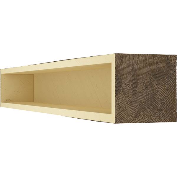 Sandblasted Faux Wood Fireplace Mantel, Burnished Mahogany W95543