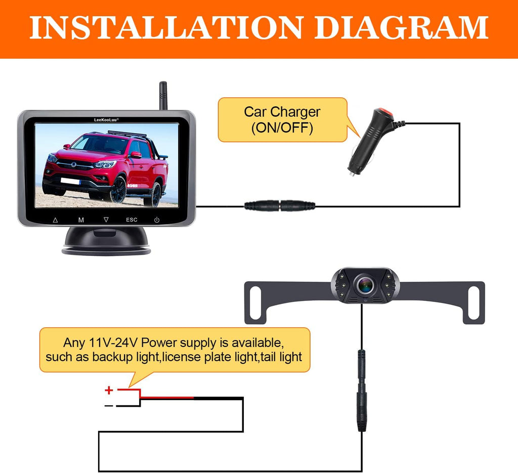 Wireless Backup Camera with 5 Inch Touch Screen V23849
