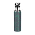 Green Drawn Stainless Steel Insulated Water Bottle with Straw Lid X673523