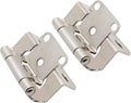 50 Pack Brushed Satin Nickel Self Closing Kitchen Cabinet Hinges R35156