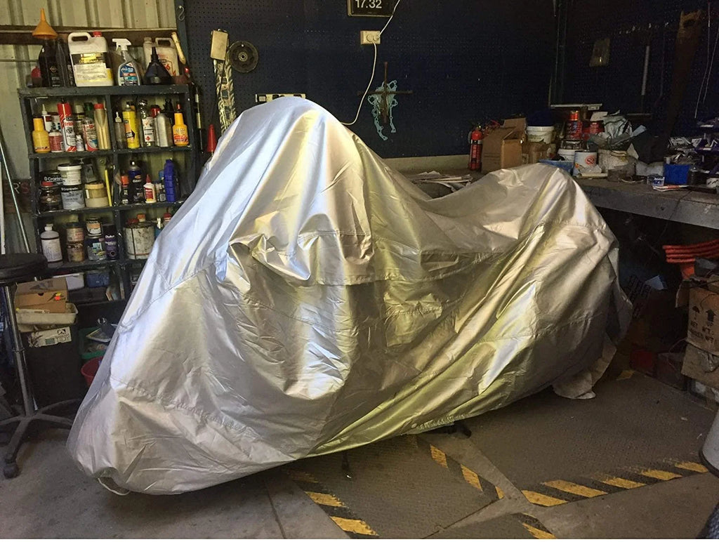 Motorcycle Cover with Reinforced Securing Straps and Storage Bag E86420