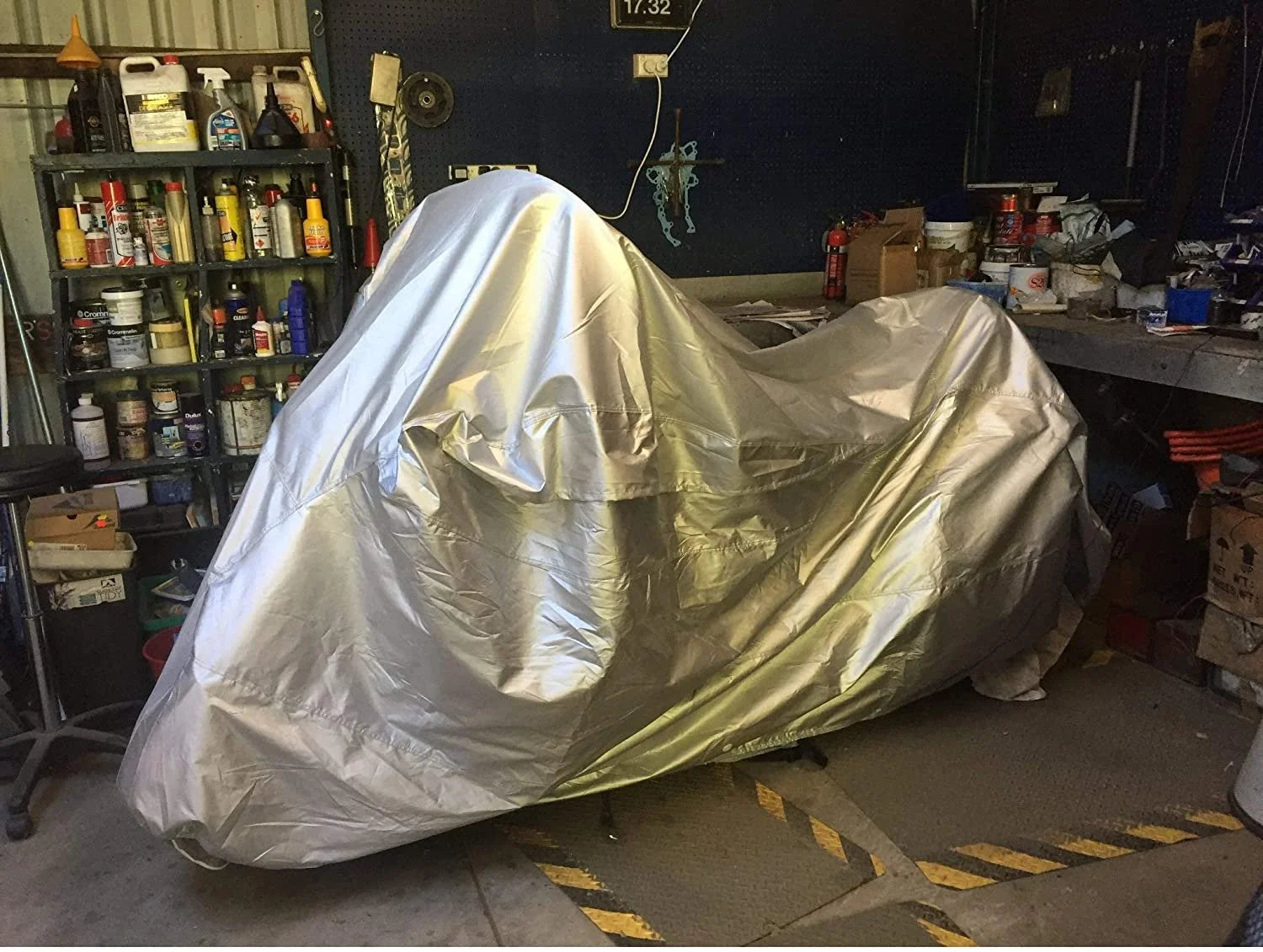 Motorcycle Cover with Reinforced Securing Straps and Storage Bag E86420