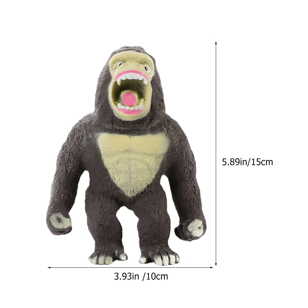 3 PCS Stretchy Toy Animal Gorilla Stress Elastic B313739
