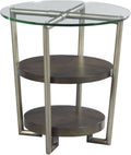 Warm Sable Round Accent Table V8061