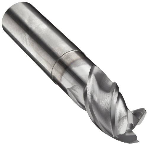 Carbide Corner Radius End Mill, TiCN Finish, 45-Degree, 3-Flute L732718