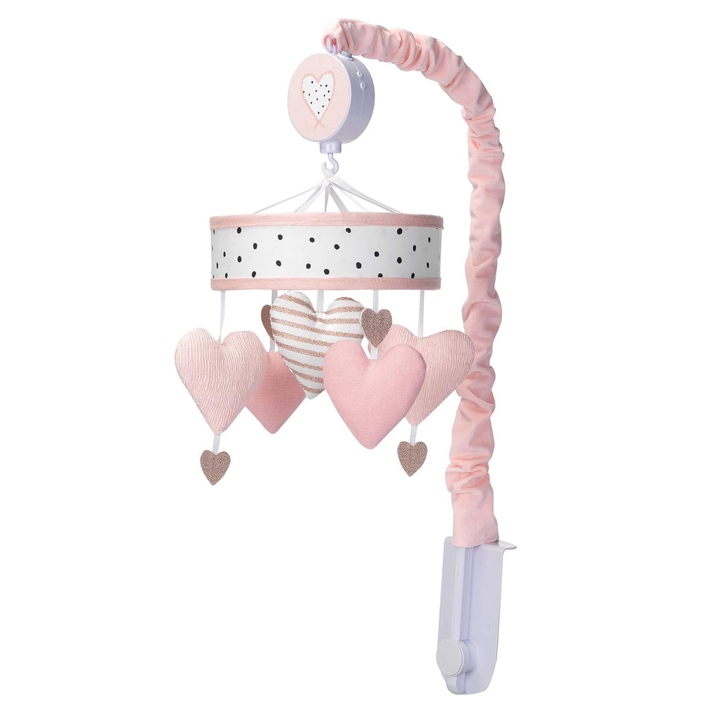Pink/White Musical Baby Crib Mobile E8036