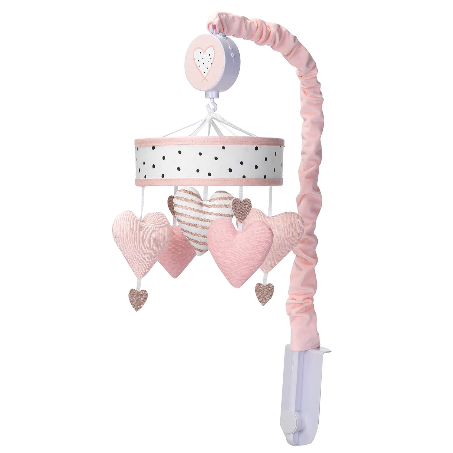 Pink/White Musical Baby Crib Mobile E8036