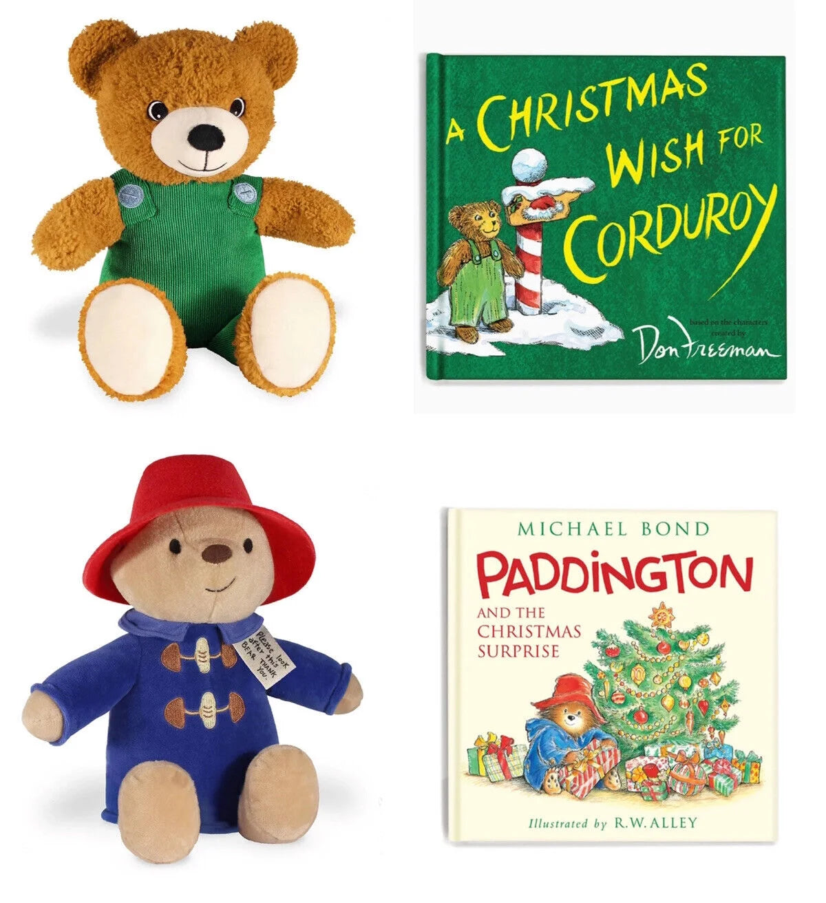 Paddington Bear & Corduroy Plush 12” BUNDLE J422322