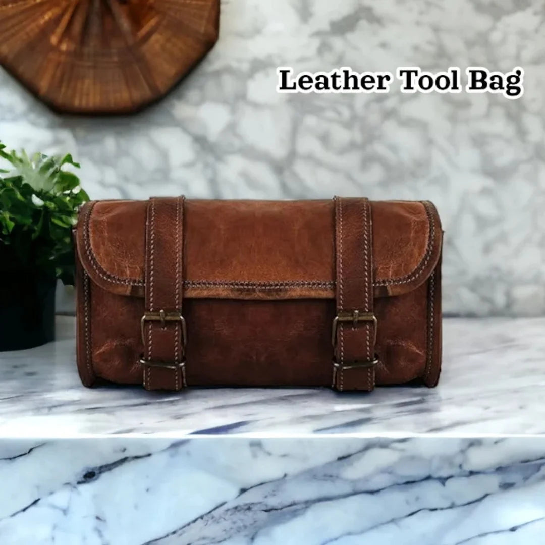 Leather Saddle Bag Set of 3 E479