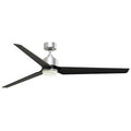 Silver Ceiling Fan with Black Blades K130