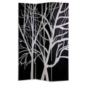 Multi Color Wood Canvas Screen C40268
