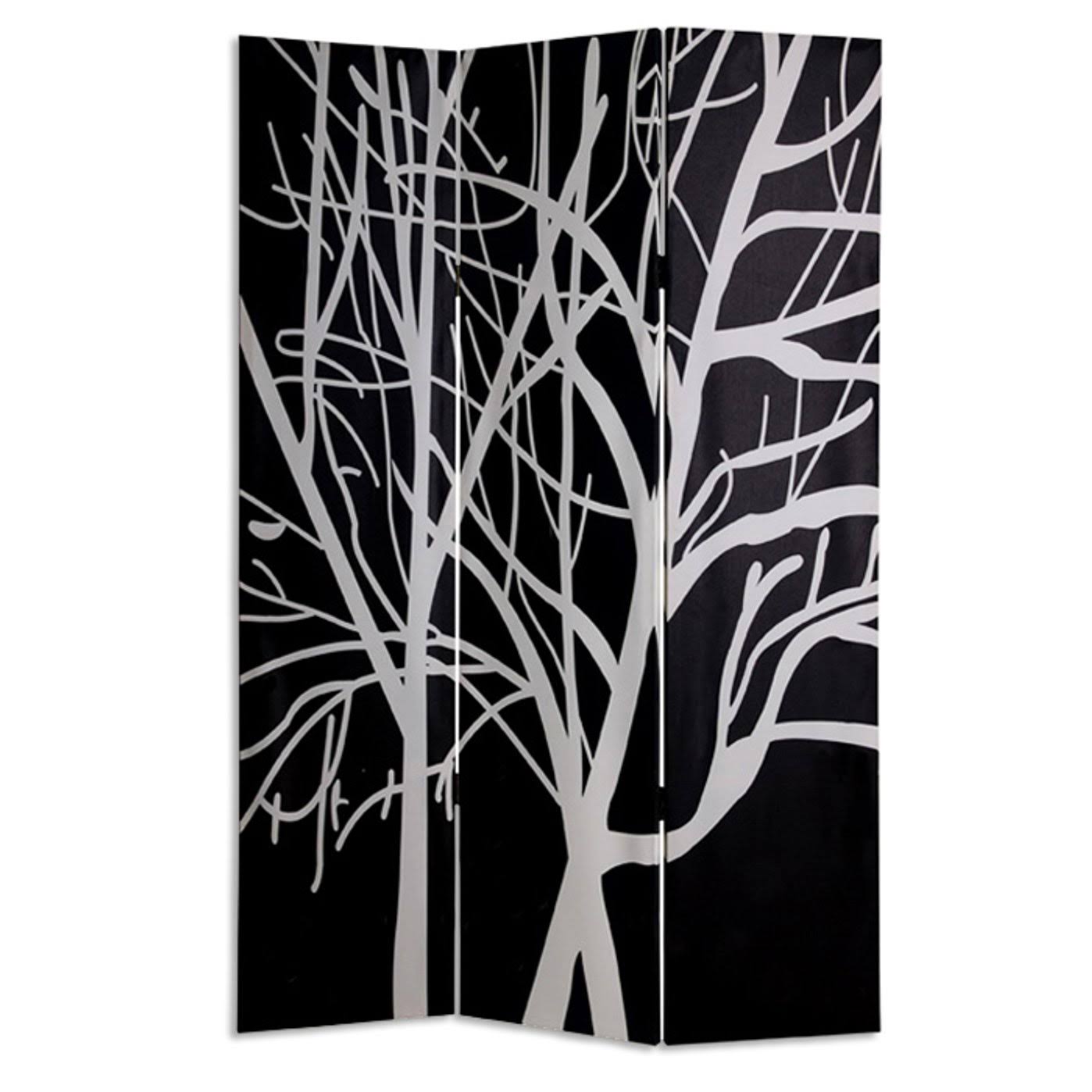 Multi Color Wood Canvas Screen C40268